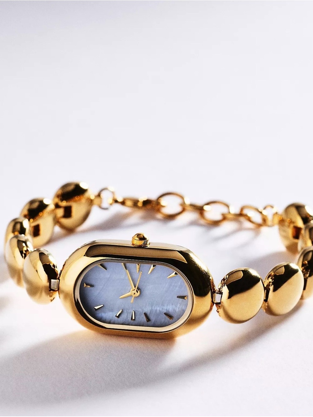 Anthropology  Oval watch with Blue Dial - Women's Accessory